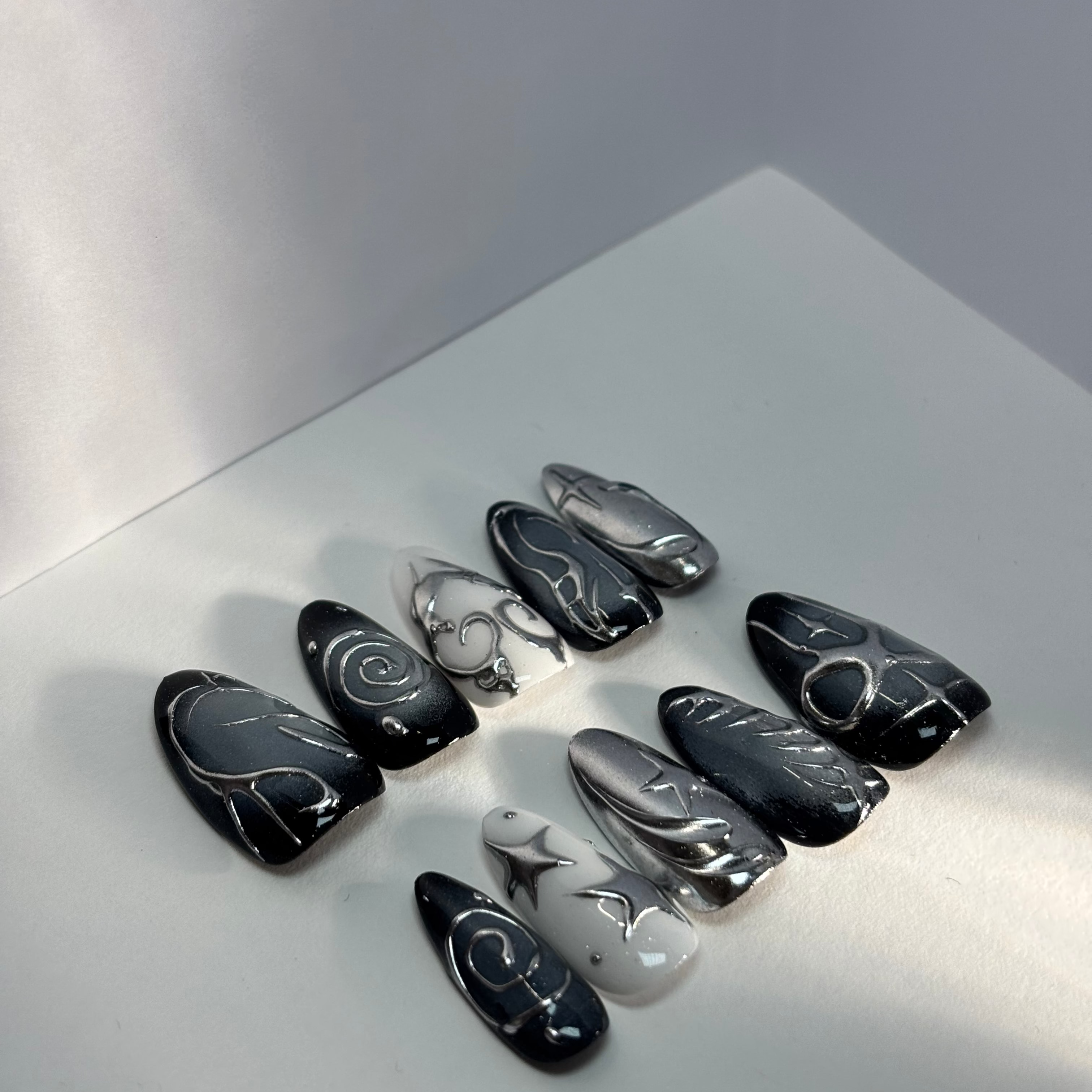 Cyber Nebula Press On Nails